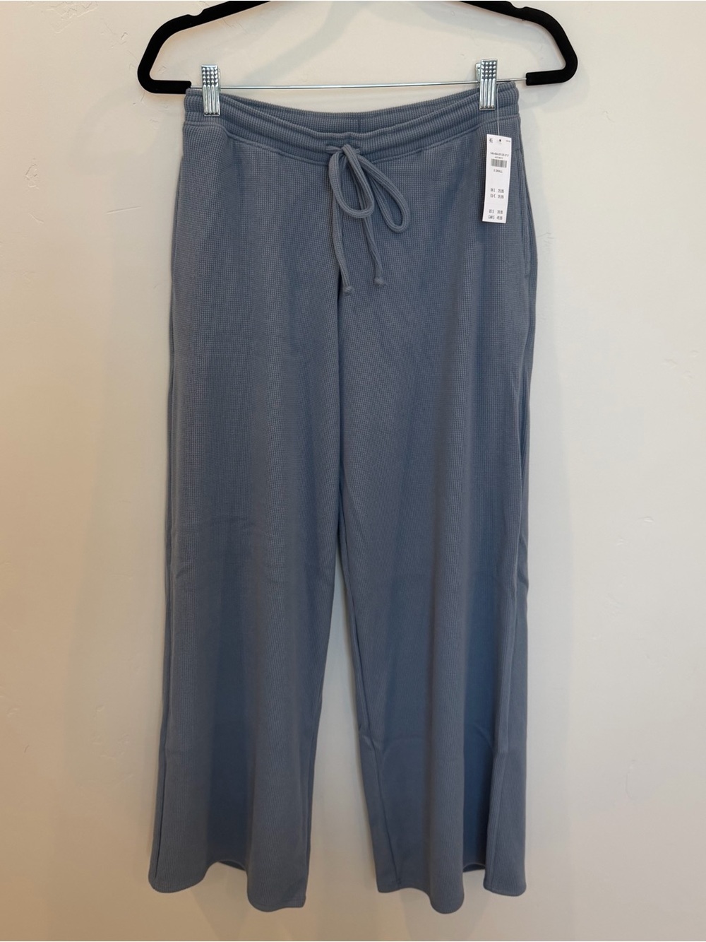 Gilly Hicks Baggy Cozy Waffle Pants, Powder Blue, XS